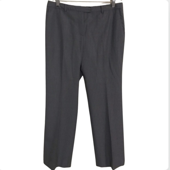 Brooks Brothers size 10 100% wool KATHERINE fit made in Italy Gray pinstriped - Picture 1 of 7